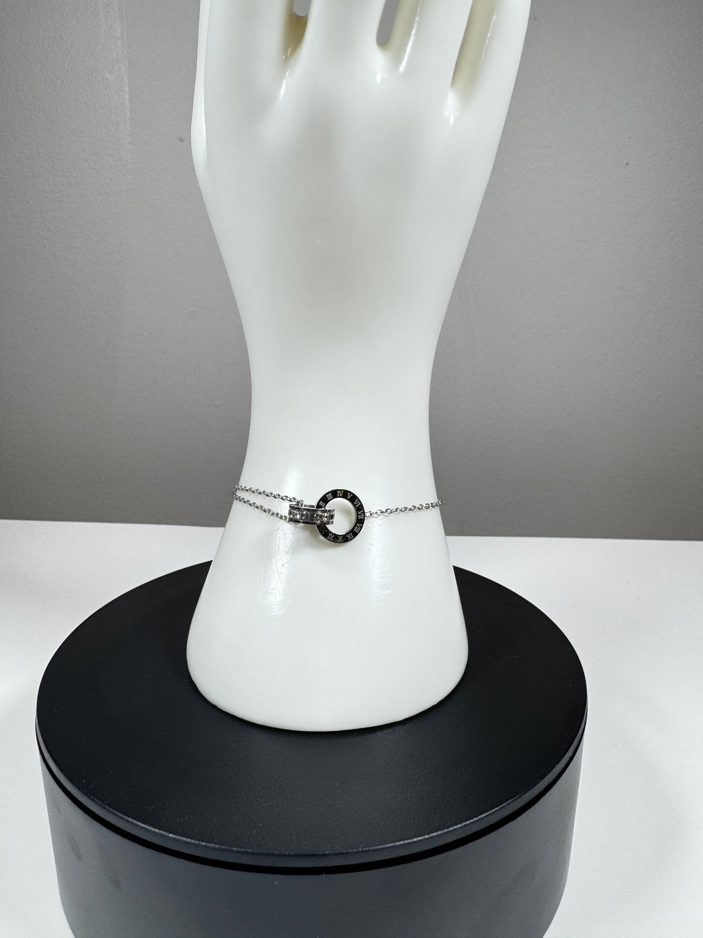 Double Ring Silver Bracelet