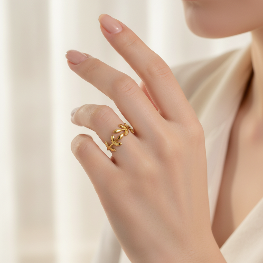 Gold Olive Leaf Ring