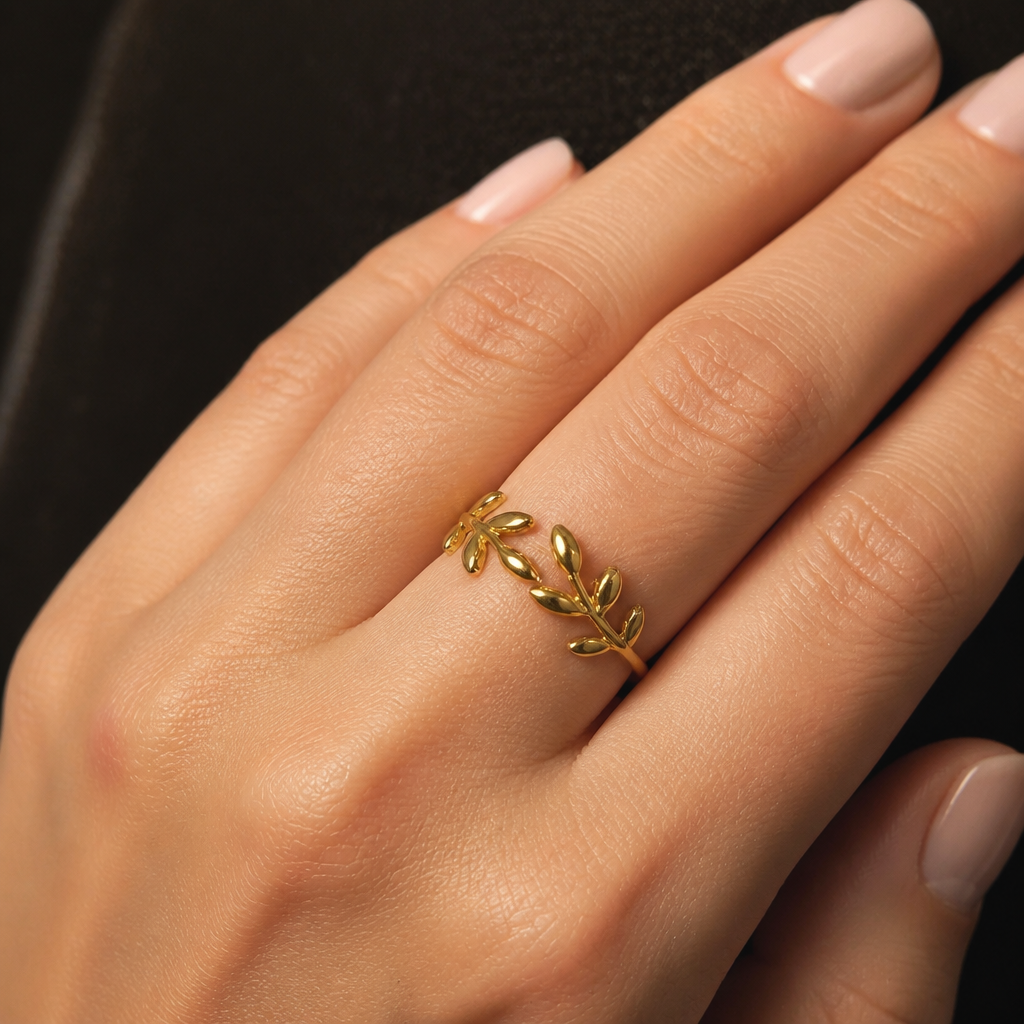 Gold Olive Leaf Ring