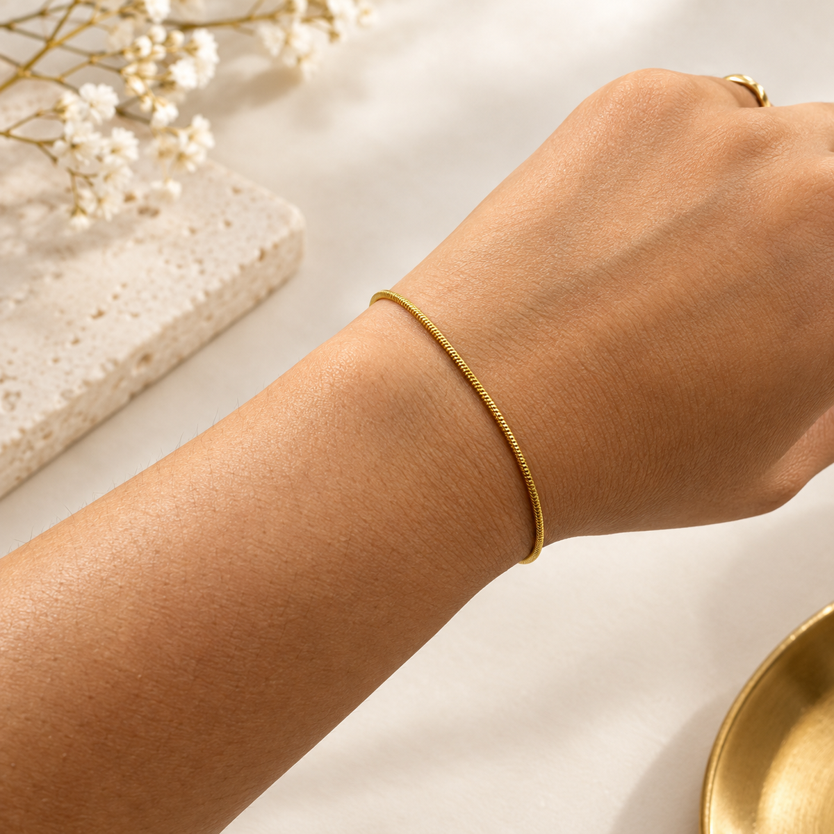 Plain Chain Gold Bracelet