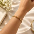 Beaded Layers Gold Bracelet