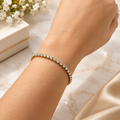 Golden Halo Tennis Bracelet