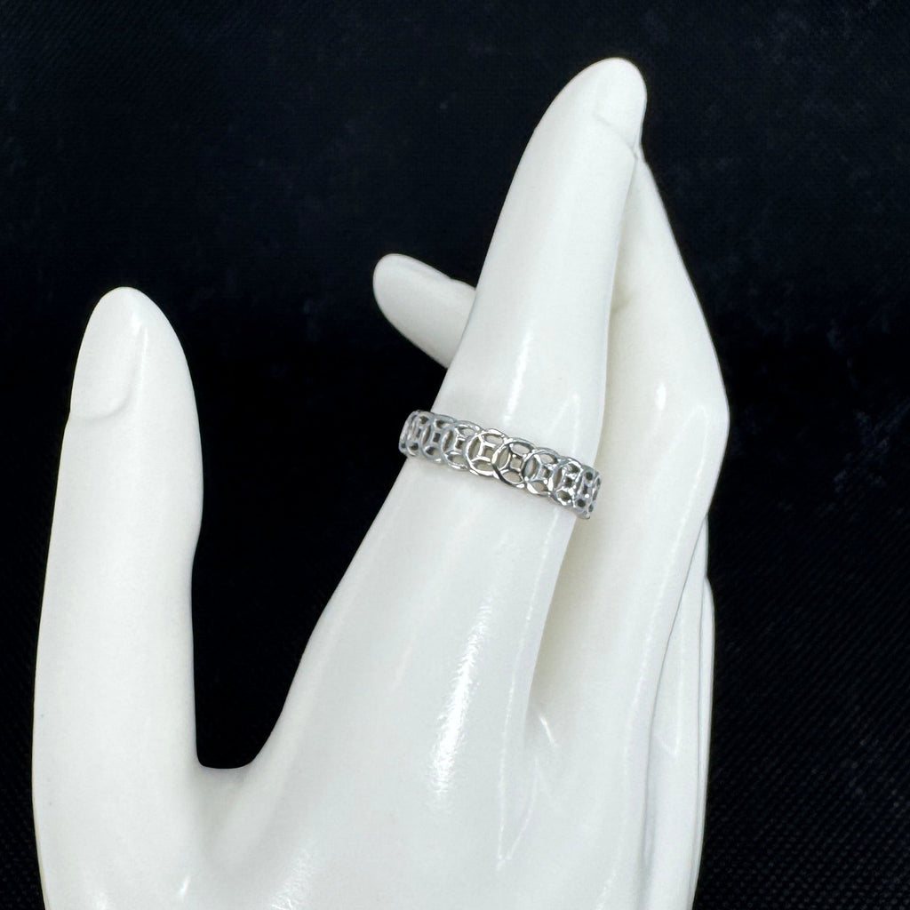 Silver Infinity Circles Ring