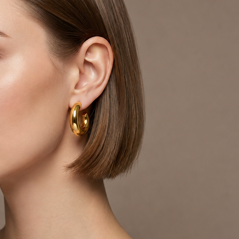 Gold Circle Hoops