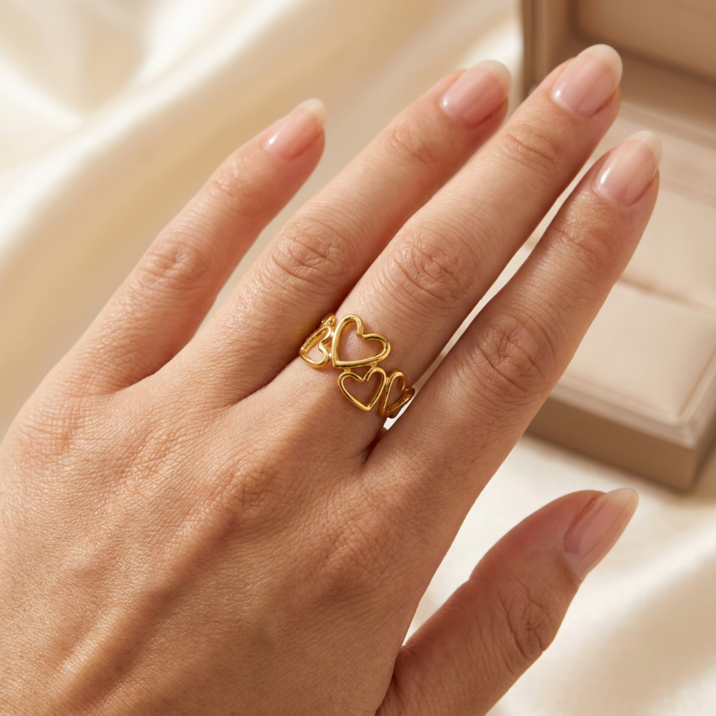 Open Heart Golden Ring