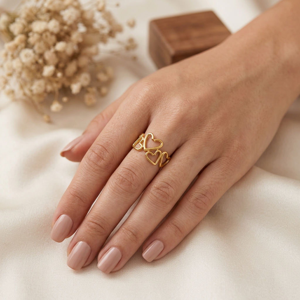 Open Heart Golden Ring