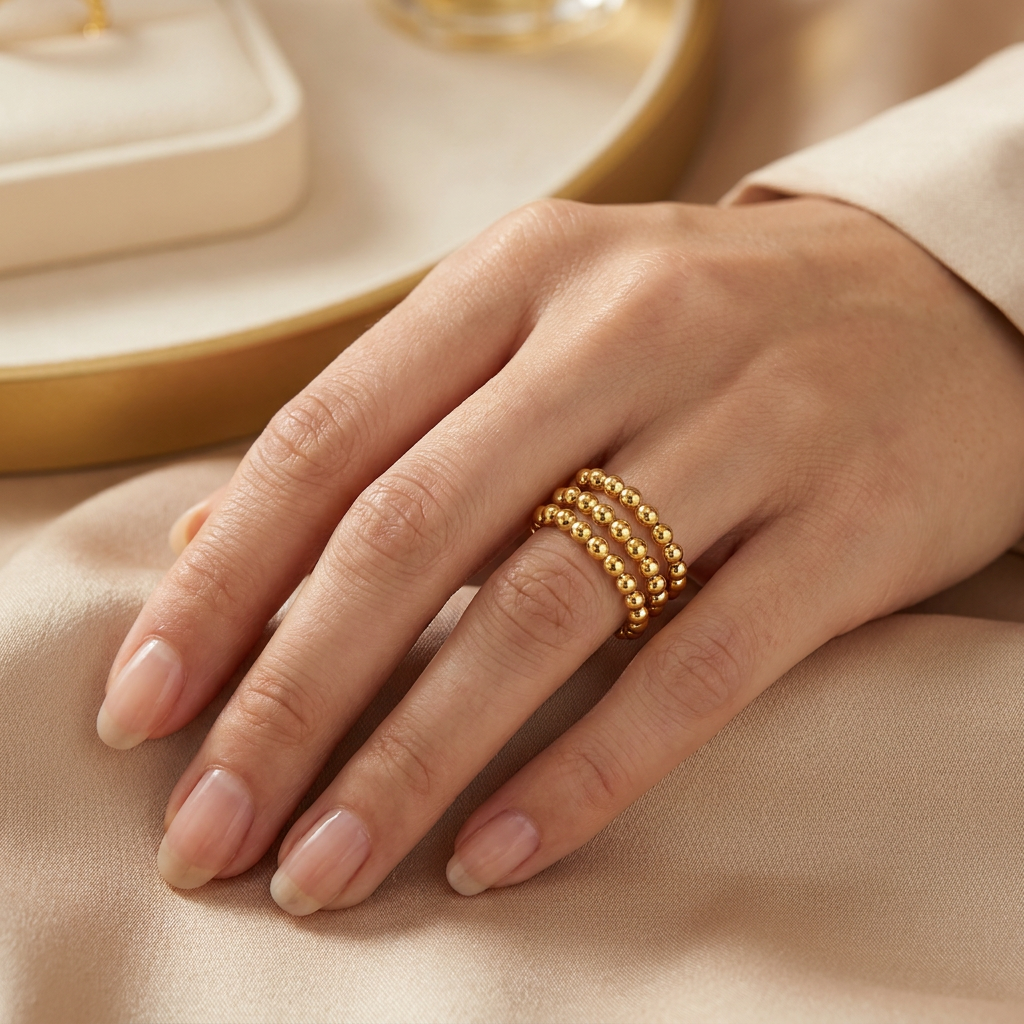 Golden Knot Twist Ring