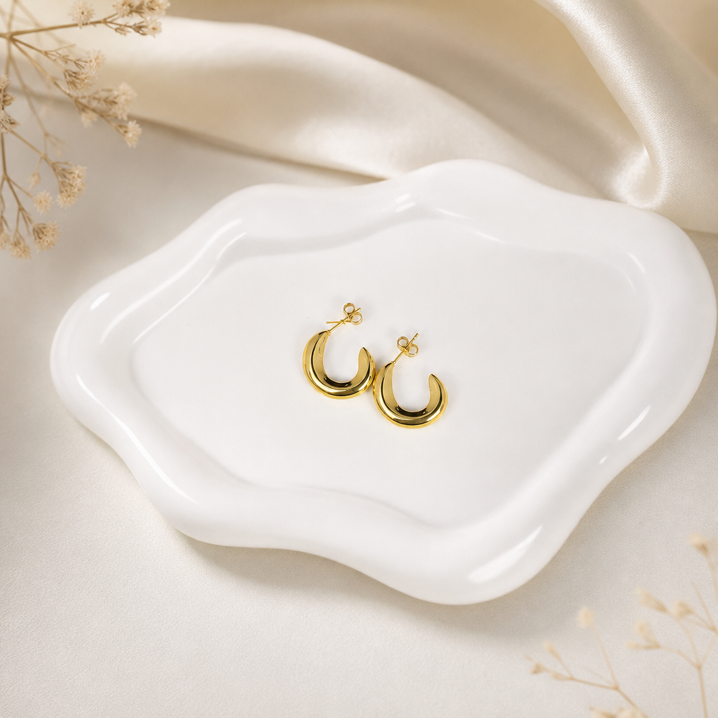 Gold Circle Hoops