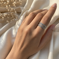 Silver Chain Stack Ring