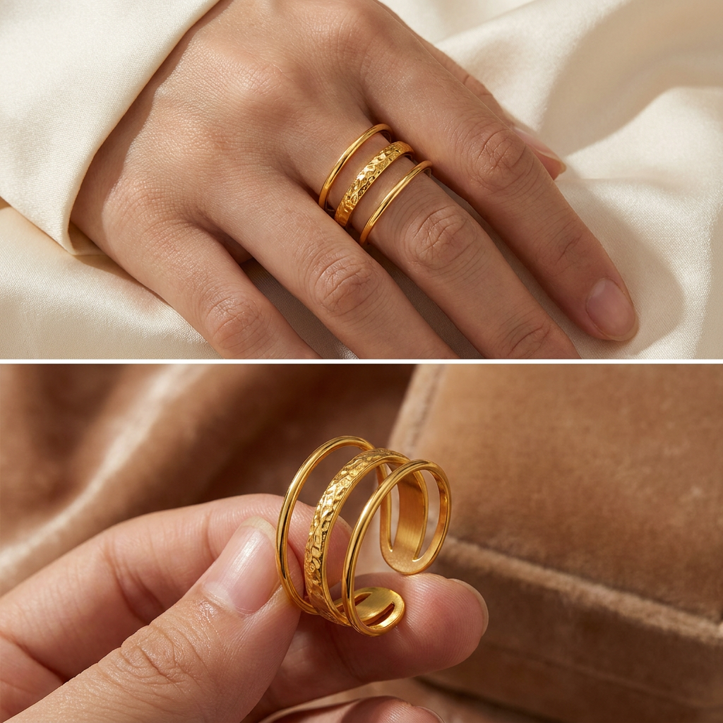 Gold Orbit Ring