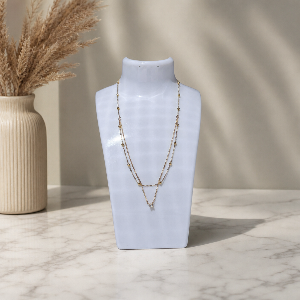 Golden Satellite Necklace