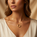 Gold Love Circle Necklace
