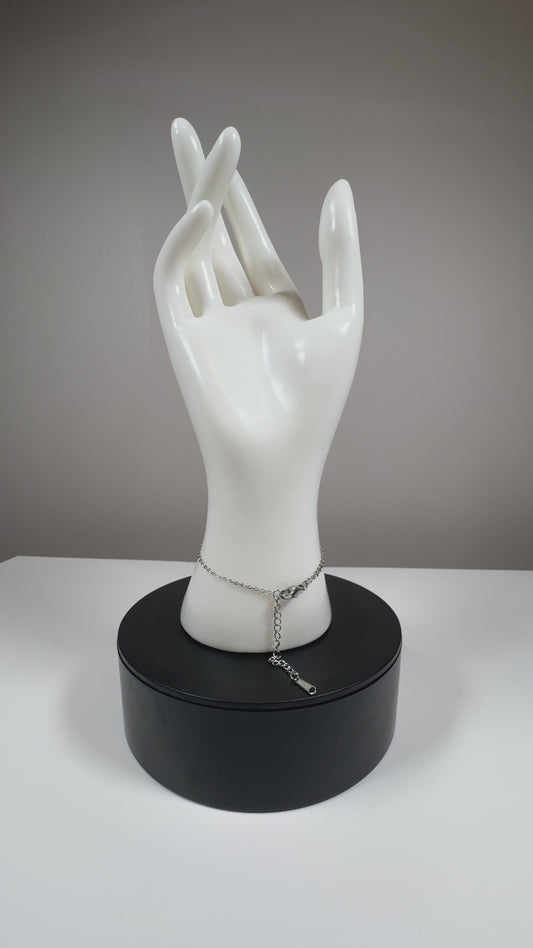 Double Ring Silver Bracelet